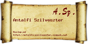 Antalfi Szilveszter névjegykártya