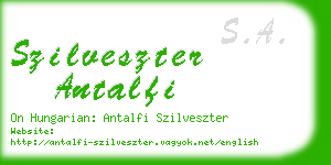 szilveszter antalfi business card
